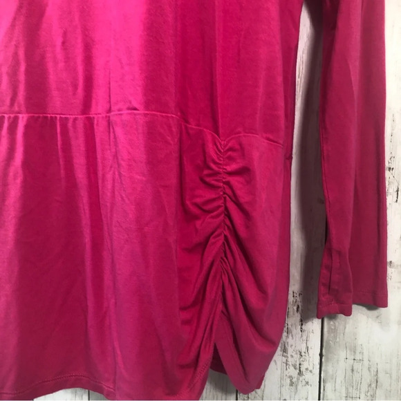 Gaiam Hooded Cowl Neck Ruched Side Top Extra Large - Picture 2 of 10